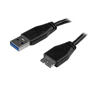 StarTech.com Câble SuperSpeed USB 3.0 slim A vers Micro B de 15 cm - Mâle / Mâle - Noir