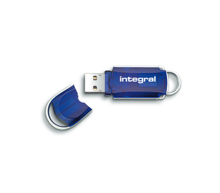 Integral 8GB USB2.0 DRIVE COURIER BLUE lecteur USB flash 8 Go USB Type-A 2.0 Bleu, Argent