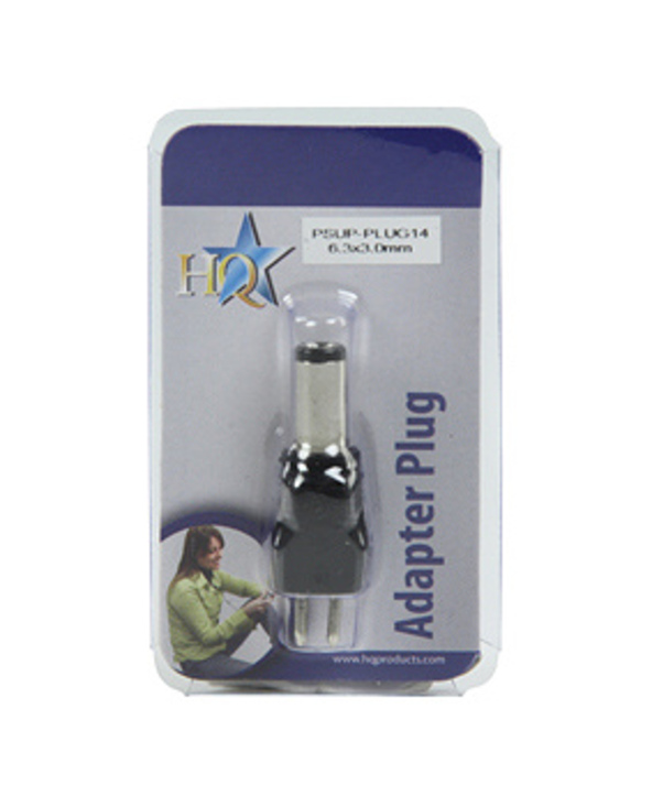 HQ PSUP-PLUG14 changeur de genre de câble 6.3x3mm Secteur Noir