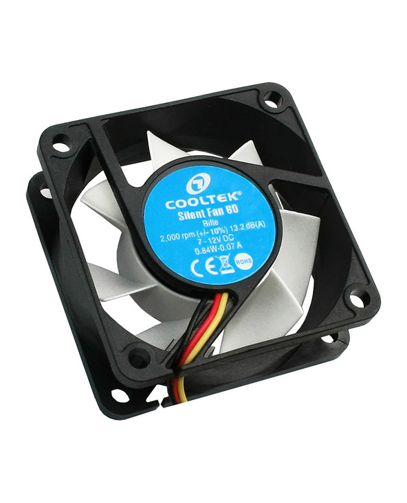 Cooltek Silent Fan 60 Boitier PC Ventilateur 6 cm Noir, Blanc