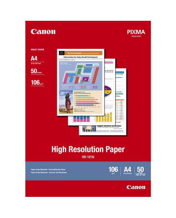 Canon Papier haute résolution A4 HR-101N - 50 feuilles Canon Papier haute résolution A4 HR-101N - 50 feuilles