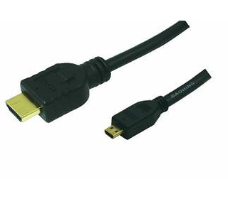 LogiLink 1m HDMI to HDMI Micro - M/M câble HDMI HDMI Type A (Standard) HDMI Type D (Micro) Noir