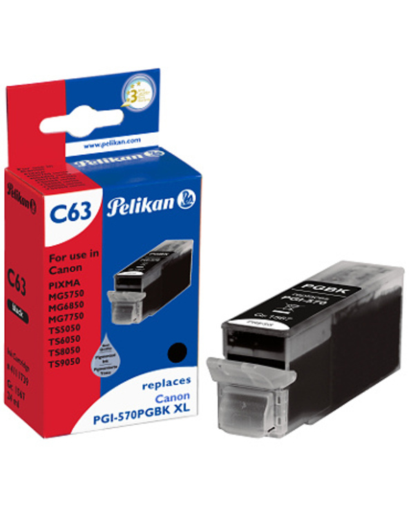 Pelikan C63 cartouche d'encre 1 pièce(s) Compatible Noir
