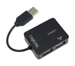 LogiLink USB 2.0 4-Port Hub 480 Mbit/s Noir