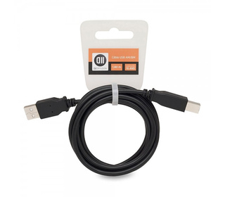 D2 Diffusion 2.0 A mâle/B mâle 1.80 m Accroche cavalier câble USB 1,8 m USB 2.0 USB A USB B Noir