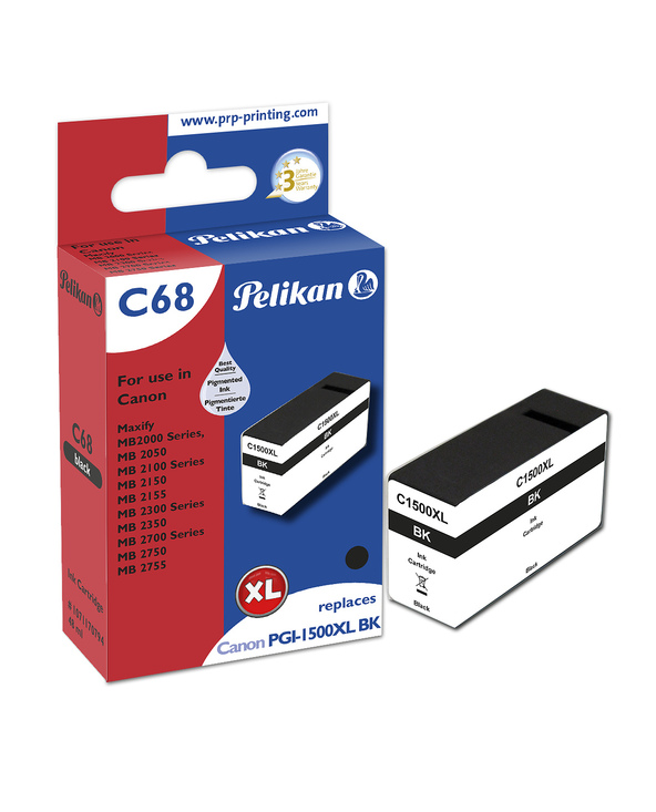 Pelikan C68 Black cartouche d'encre 1 pièce(s) Compatible Rendement élevé (XL) Noir