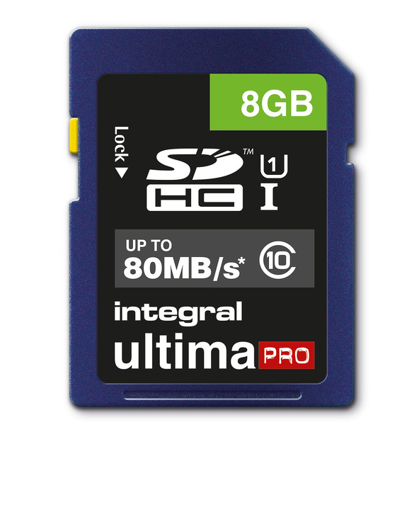 Integral 8GB ULTIMAPRO SDHC/XC 80MB CLASS 10 UHS-I U1 8 Go SD