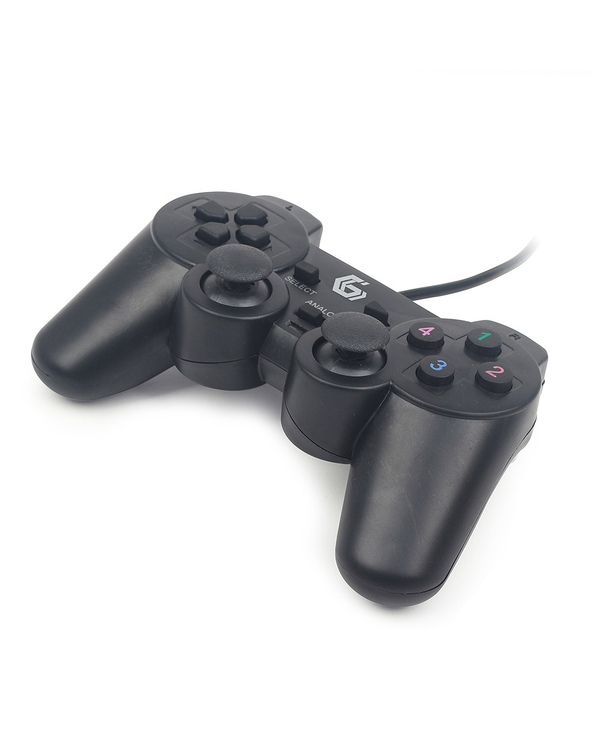 Gembird JPD-UDV-01 accessoire de jeux vidéo Noir USB 2.0 Manette de jeu Analogique/Numérique PC