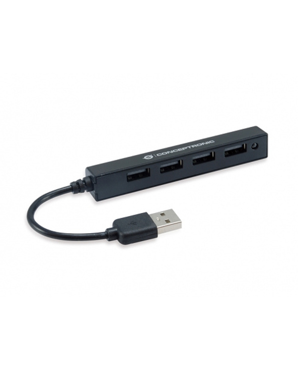 Conceptronic HUBBIES05B hub & concentrateur USB 2.0 480 Mbit/s Noir