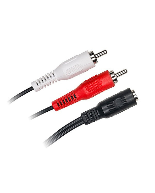 D2 Diffusion D2JKFRCA015 câble audio 0,15 m 3,5mm 2 x RCA Noir