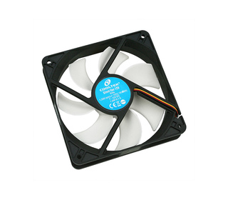 Cooltek Silent Fan 120 Boitier PC Ventilateur 12 cm Noir, Blanc