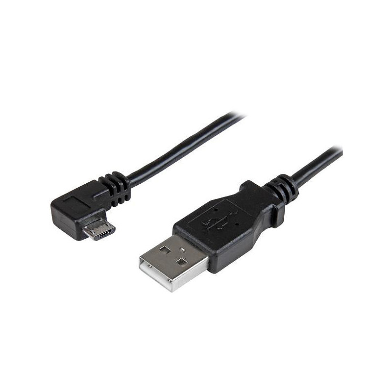 StarTech.com USBAUB2MRA câble USB 2 m USB 2.0 USB A Micro-USB B Noir