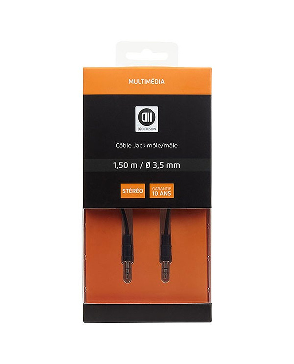 D2 Diffusion D2JK150MU câble audio 1,5 m 3,5mm Noir