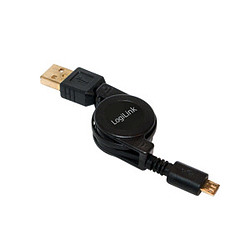 LogiLink CU0090 câble USB 0,75 m USB 2.0 USB A Micro-USB B Noir