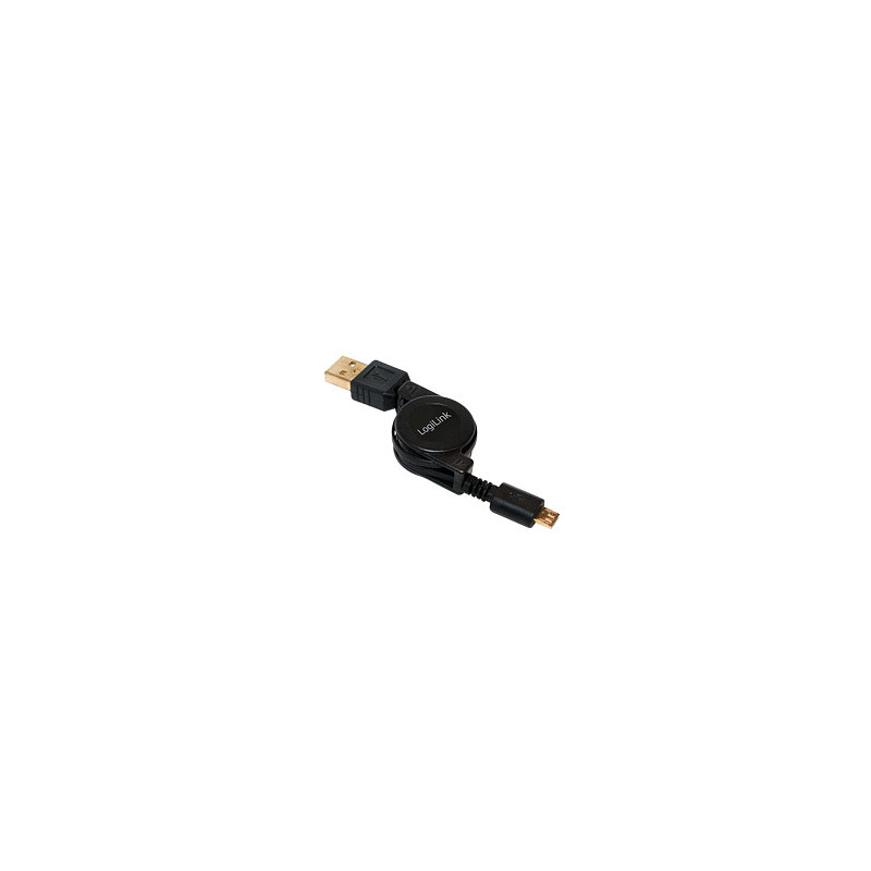 LogiLink CU0090 câble USB 0,75 m USB 2.0 USB A Micro-USB B Noir
