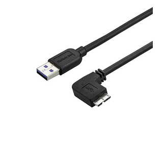 StarTech.com Câble Micro USB 3.0 slim - USB-A vers Micro-B à angle droit de 50 cm - M/M