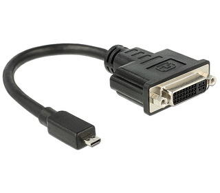 DeLOCK 65563 câble vidéo et adaptateur 0,2 m DVI-D Micro-HDMI Noir