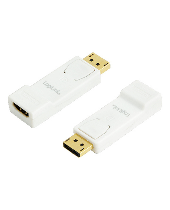 LogiLink CV0057 changeur de genre de câble DisplayPort HDMI Blanc, Jaune