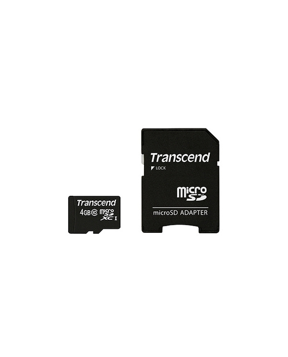 Transcend TS4GUSDHC10 mémoire flash 4 Go MicroSDHC NAND Classe 10