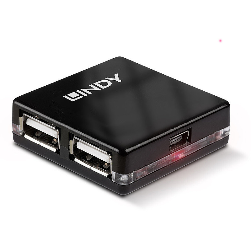 Lindy 42742 hub & concentrateur 480 Mbit/s Noir