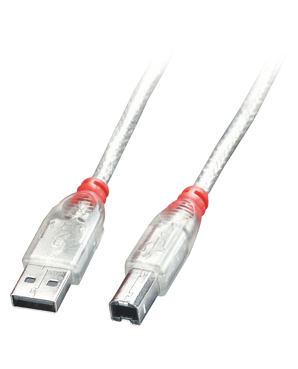 Lindy 41751 câble USB 0,5 m USB 2.0 USB A USB B Transparent Lindy 41751 câble USB 0,5 m USB 2.0 USB A USB B Transparent