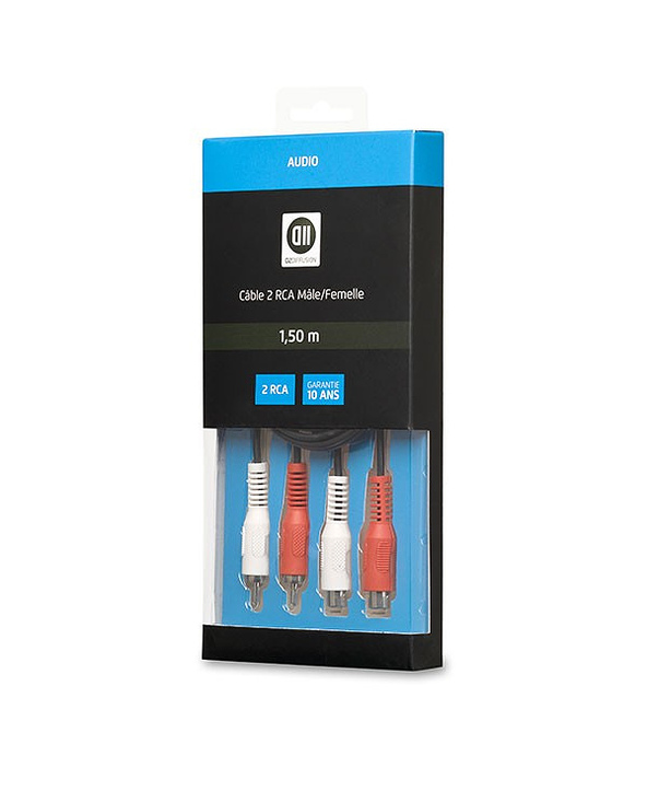 D2 Diffusion D2RCAMF150 câble video composite 1,5 m 2 x RCA 2x RCA Noir
