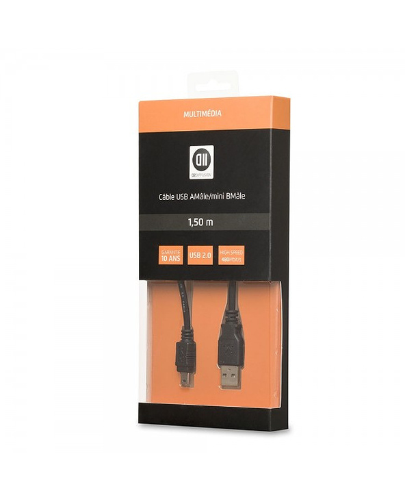 D2 Diffusion D2MINIUSB150 câble USB 1,5 m USB 2.0 USB A Mini-USB A Noir