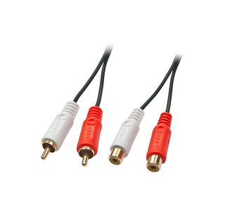 Lindy 35673 câble audio 5 m 2 x RCA Noir, Rouge, Blanc
