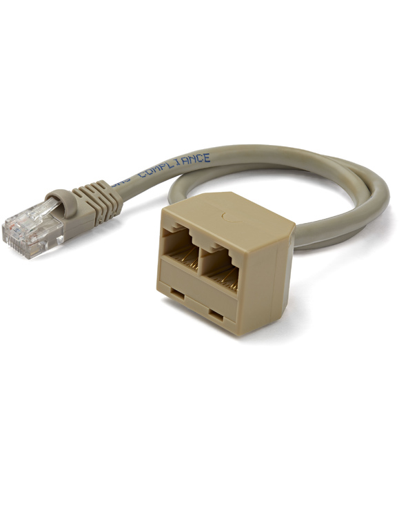 StarTech.com Câble répartiteur RJ45 2 vers 1 - Câble adaptateur Ethernet - 1x RJ45 (M) 2x RJ45 (F)