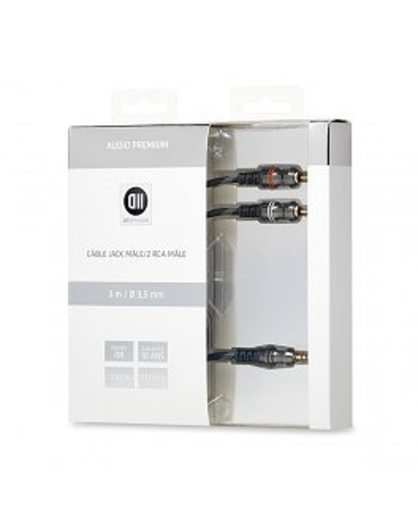 D2 Diffusion D2JKRCA300 câble audio 3 m 3,5mm 2 x RCA Noir