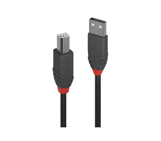 Lindy 36672 câble USB 1 m USB 2.0 USB A USB B Noir