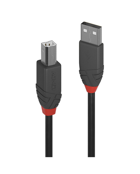 Lindy 36672 câble USB 1 m USB 2.0 USB A USB B Noir