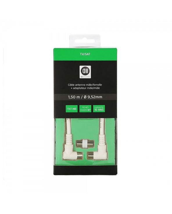D2 Diffusion D2COAX150COUD2 câble coaxial 1,5 m 9.52 mm Blanc