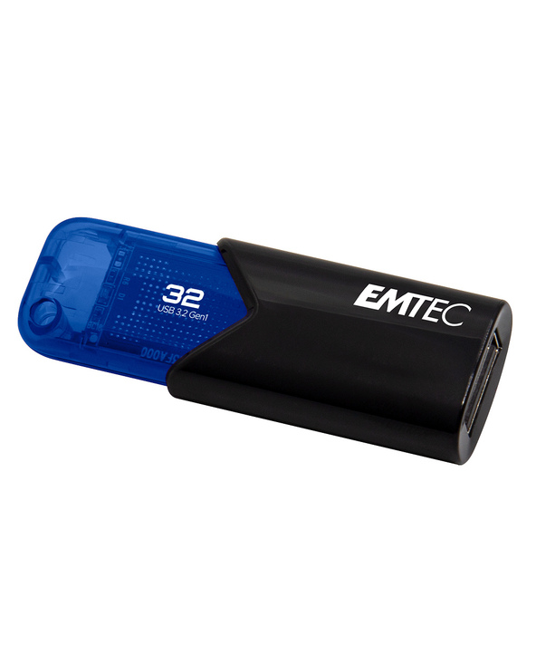 Emtec B110 Click Easy 3.2 lecteur USB flash 32 Go USB Type-A 3.2 Gen 2 (3.1 Gen 2) Noir, Bleu