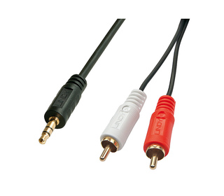 Lindy 35683 câble audio 5 m 2 x RCA 3,5mm Noir
