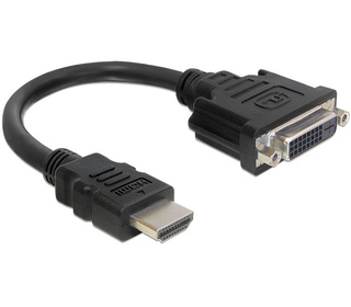 DeLOCK 0.2m HDMI-DVI M/F 0,2 m HDMI Type A (Standard) DVI-D Noir