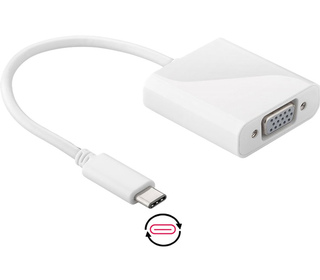 DLH DY-TU2726W câble vidéo et adaptateur USB Type-C VGA (D-Sub) Blanc