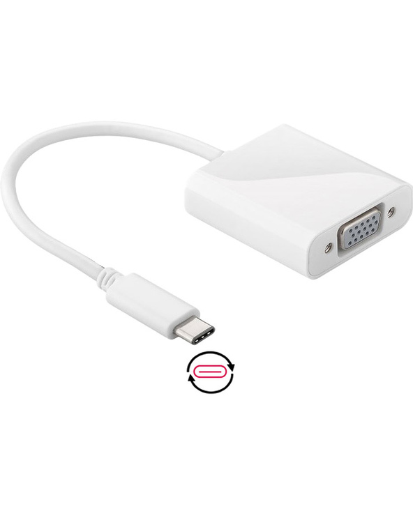 DLH DY-TU2726W câble vidéo et adaptateur USB Type-C VGA (D-Sub) Blanc