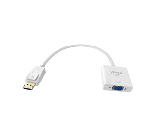 Vision TC-DPVGA câble vidéo et adaptateur 0,22 m VGA (D-Sub) DisplayPort Blanc