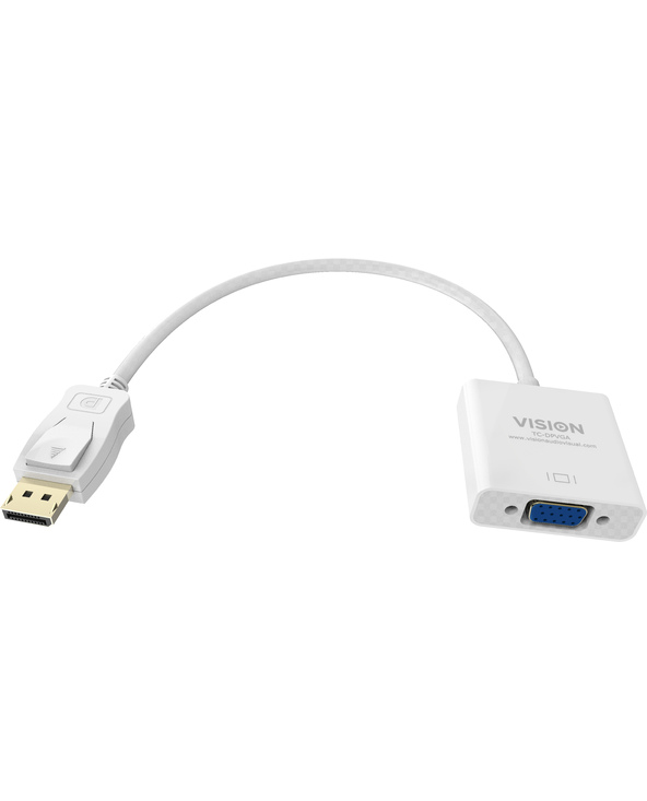 Vision TC-DPVGA câble vidéo et adaptateur 0,22 m VGA (D-Sub) DisplayPort Blanc