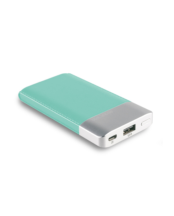 RealPower PB-4000 Fashion Lithium Polymère (LiPo) 4000 mAh Bleu, Argent