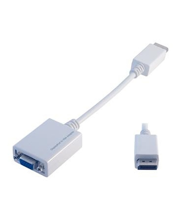 MCL CG-294C câble vidéo et adaptateur 0,1 m VGA (D-Sub) DisplayPort Blanc