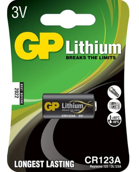 GP Batteries Lithium CR123A Batterie à usage unique