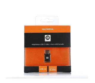 D2 Diffusion D2USBCMICUSBFADP changeur de genre de câble USB 2.0 Type C Micro-USB 2.0 Noir