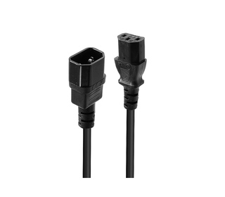 Lindy 30320 câble électrique Noir 0,5 m Coupleur C14 Coupleur C13