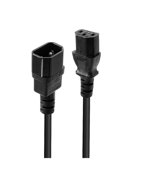 Lindy 30320 câble électrique Noir 0,5 m Coupleur C14 Coupleur C13