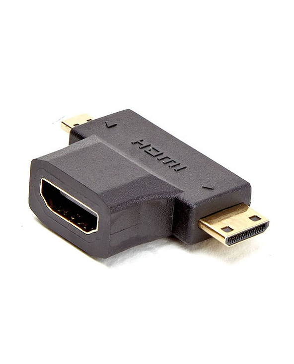 D2 Diffusion D2ADPMICROMINIHDMI changeur de genre de câble HDMI Type A (Standard) Mini-HDMI + Micro-HDMI Noir