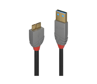 Lindy 36765 câble USB 0,5 m USB 3.2 Gen 1 (3.1 Gen 1) USB A Micro-USB B Noir