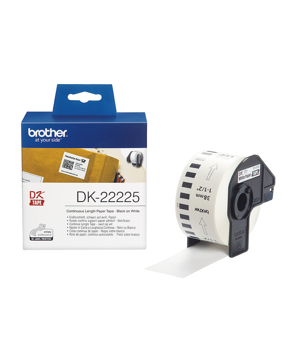 Brother DK-22225 ruban d'étiquette Noir sur blanc