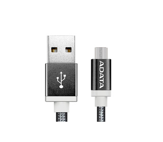 ADATA 1m, USB2.0-A/USB2.0 Micro-B câble USB USB A Micro-USB B Noir